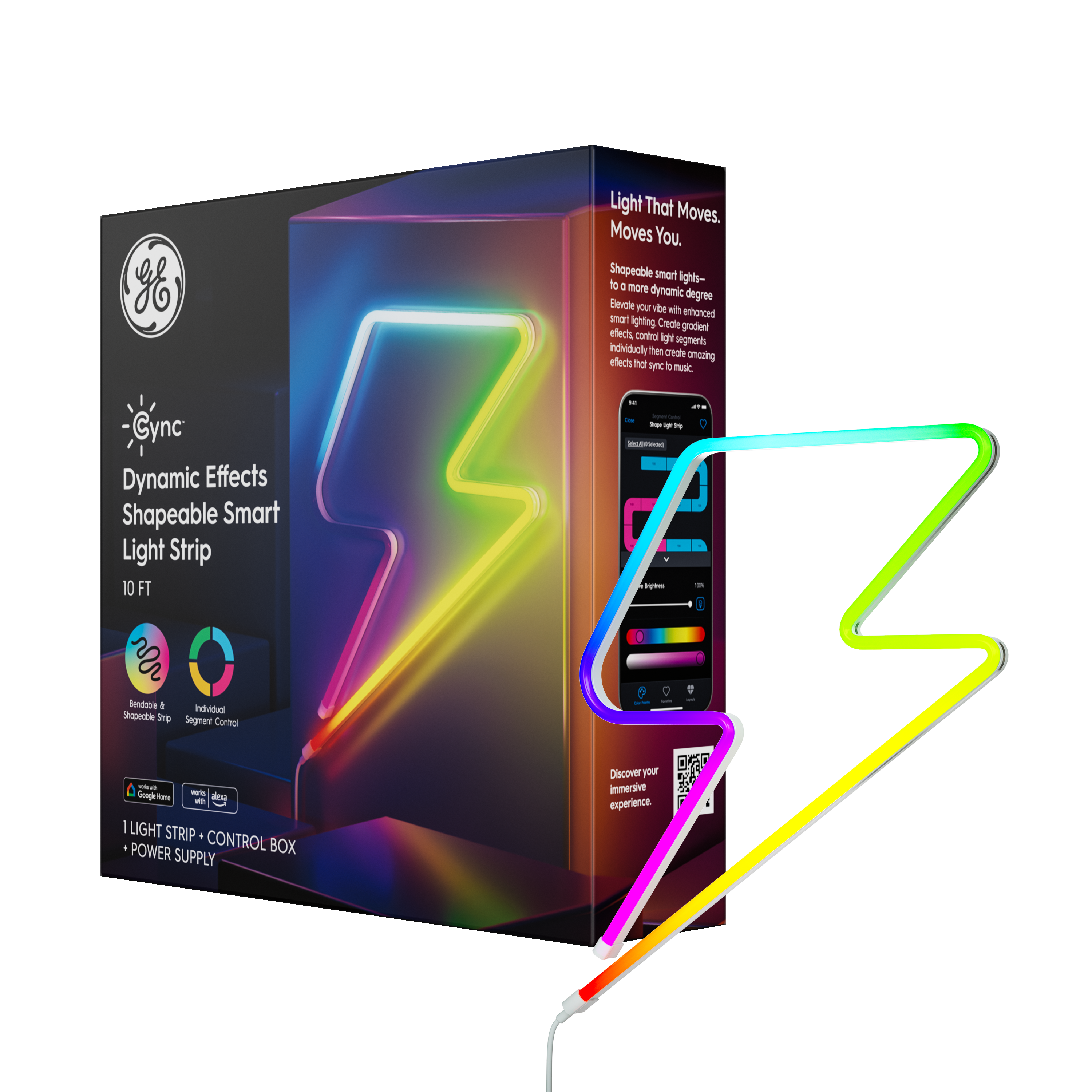GE Cync Dynamic Effects Full Color Shapeable Smart Light Strip